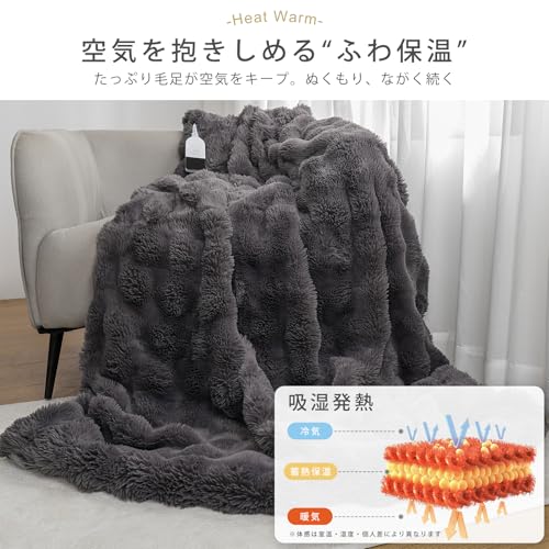 DGV - 電気毛布 ふわとろ ラビットファー調 スクエア 130*190cm FY-HW